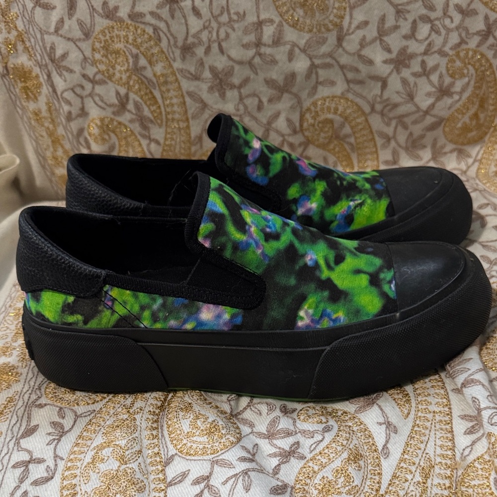 John Fluevog Floral Slip-On Sneakers
